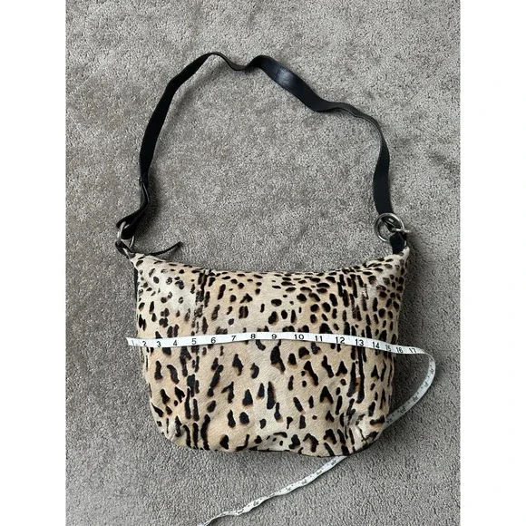 Vintage 90s Womens Bag Y2K Furla Leopard Print Leather Bag, Made in Italy
